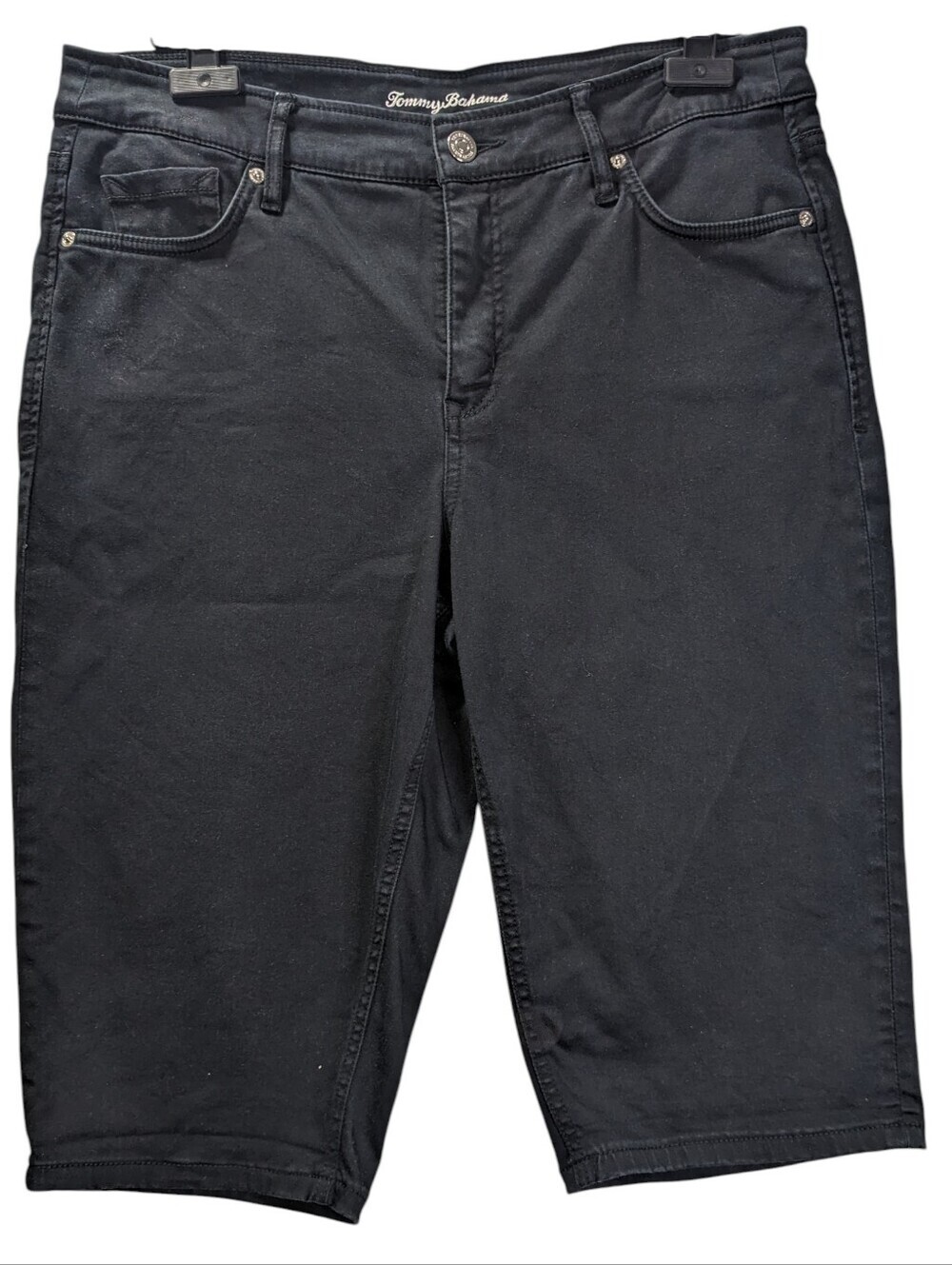 Tommy Bahama Black Flat Front Women's Bermuda Shorts Size 12